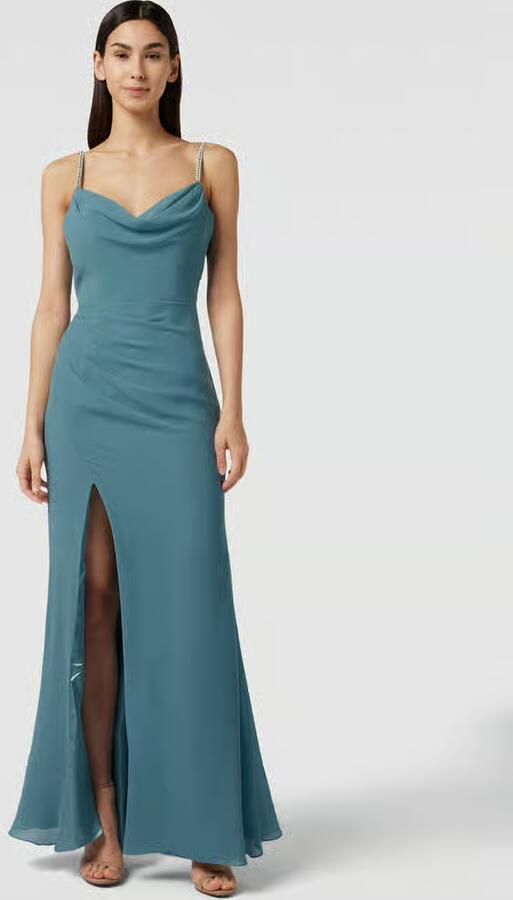 LUXUAR FASHION avondjurk met siersteentjes - Foto 3