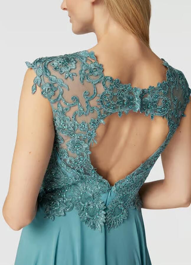 LUXUAR FASHION Avondjurk met siergarnering en cut-out - Foto 2