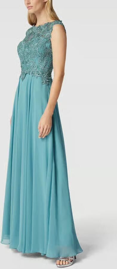 LUXUAR FASHION Avondjurk met siergarnering en cut-out - Foto 3
