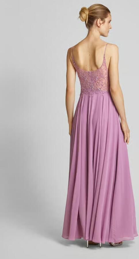 LUXUAR FASHION Avondjurk met siersteentjes en pailletten - Foto 3