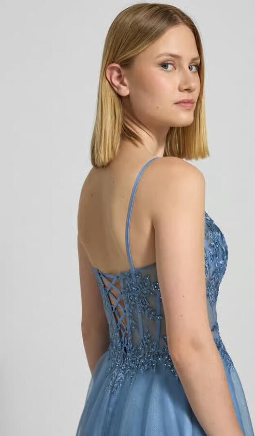 LUXUAR FASHION Avondjurk met siersteentjes