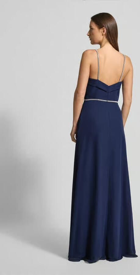 LUXUAR FASHION Avondjurk met siersteentjes