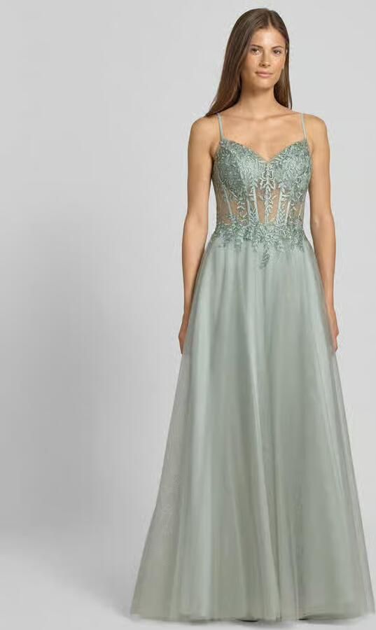 LUXUAR FASHION Avondjurk met siersteentjes - Foto 3