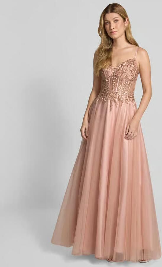LUXUAR FASHION Avondjurk met siersteentjes - Foto 2