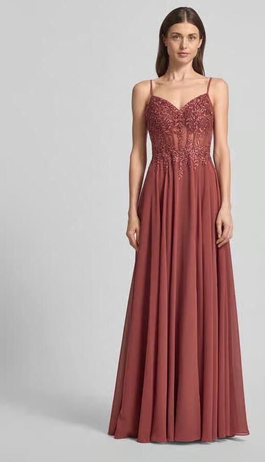 LUXUAR FASHION avondjurk met siersteentjes