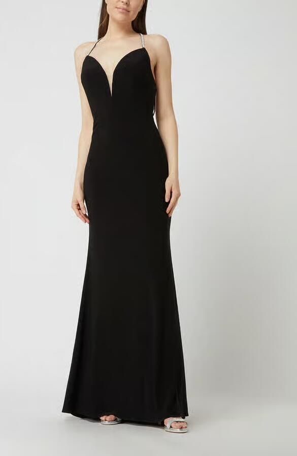 LUXUAR FASHION Avondjurk met siersteentjes - Foto 3