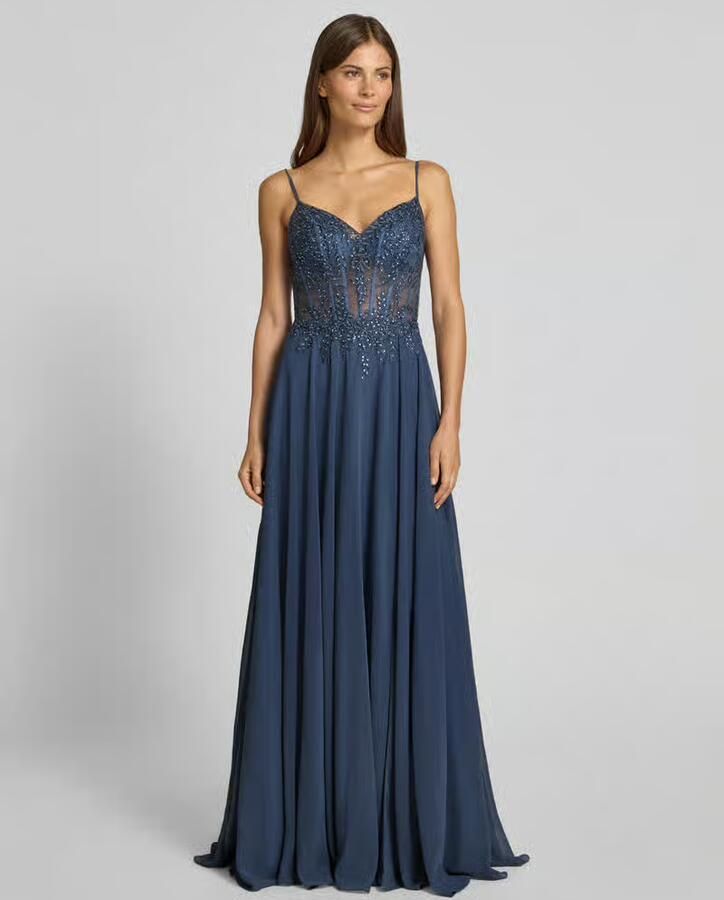 LUXUAR FASHION Avondjurk met bloemenborduursels - Foto 2
