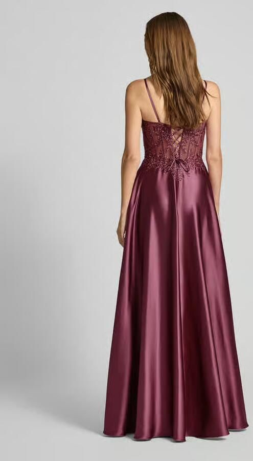 LUXUAR FASHION Avondjurk met siersteentjes