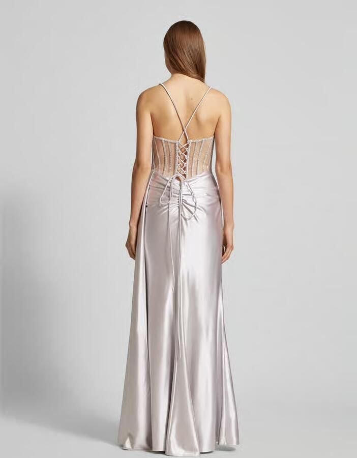 LUXUAR FASHION Avondjurk met strass-steentjes - Foto 2