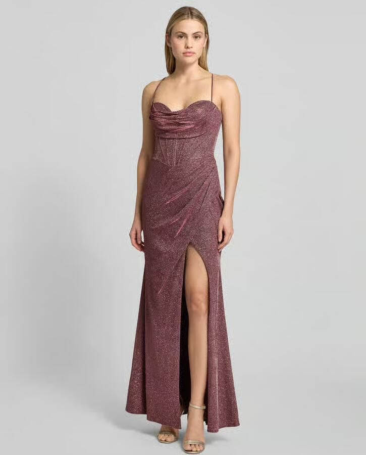 LUXUAR FASHION Avondjurk met veters aan de achterkant - Foto 2