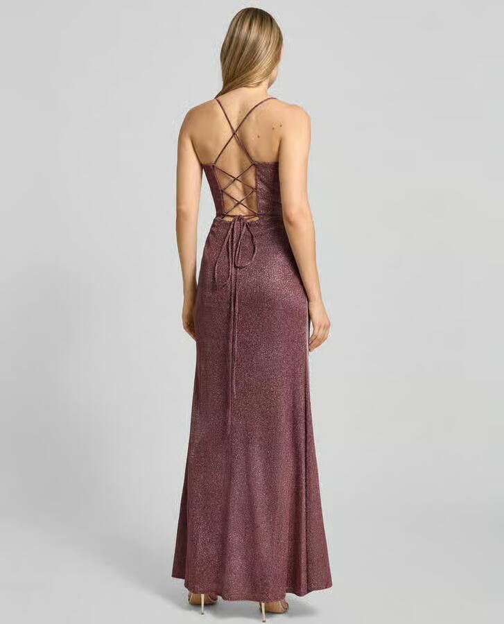 LUXUAR FASHION Avondjurk met veters aan de achterkant