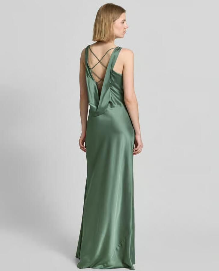 LUXUAR FASHION Avondjurk met vetersluiting aan de achterkant - Foto 2