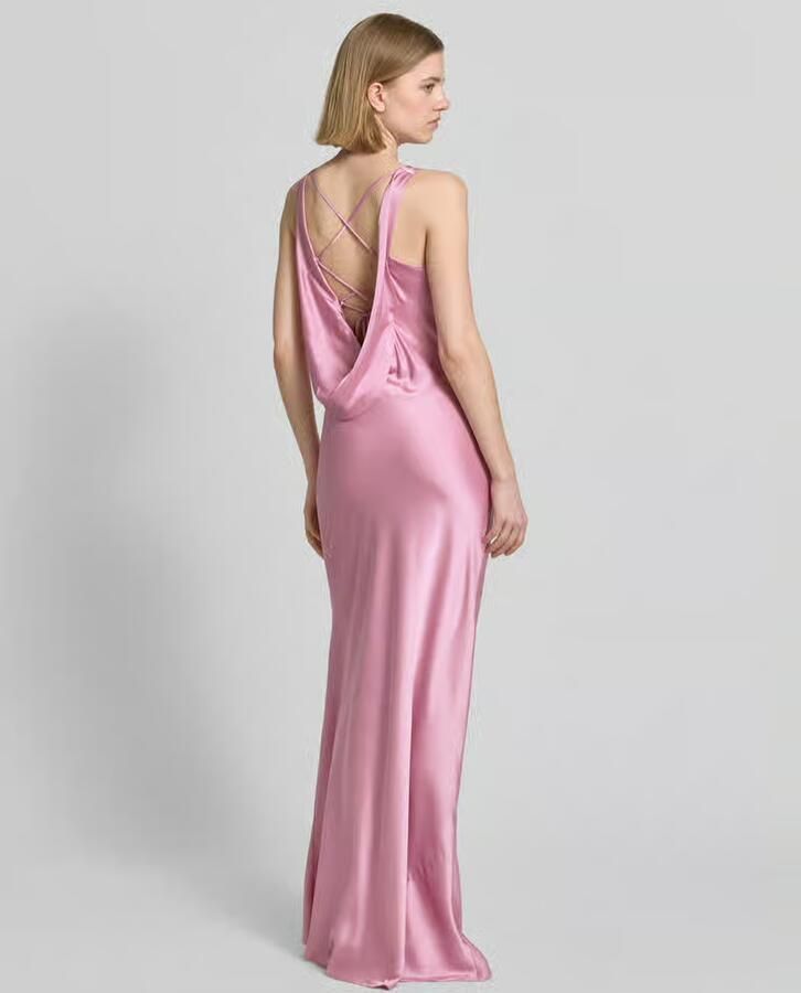 LUXUAR FASHION Avondjurk met vetersluiting aan de achterkant - Foto 2