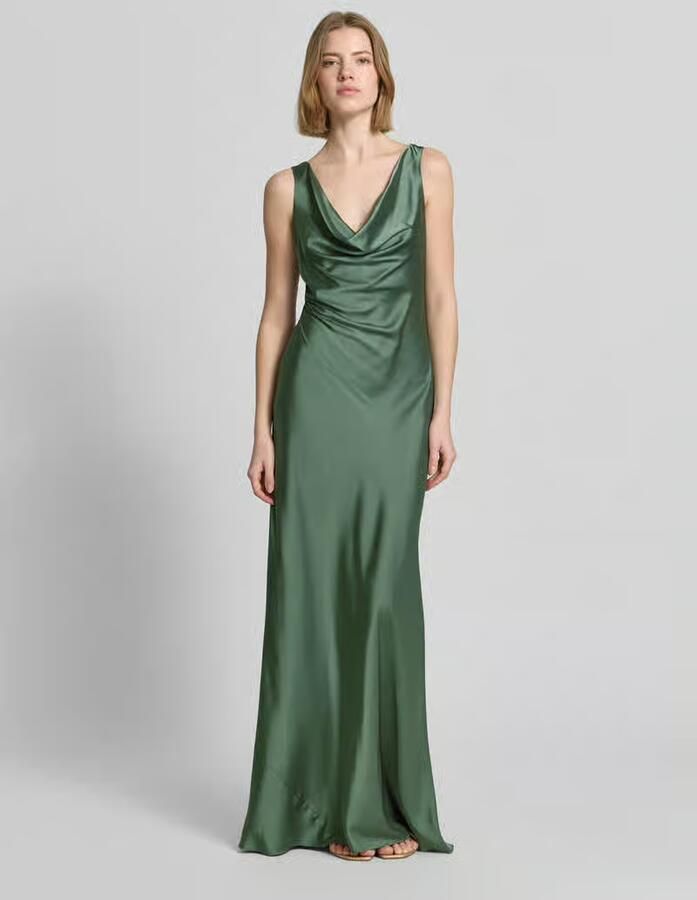 LUXUAR FASHION Avondjurk met vetersluiting aan de achterkant - Foto 3