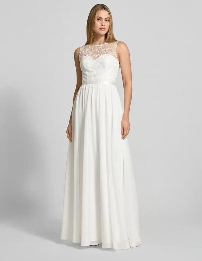 LUXUAR FASHION Bruidjurk met kant en tailleband - Foto 4