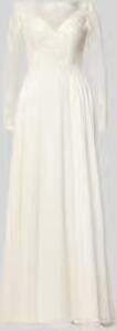 LUXUAR FASHION Bruidjurk met stitchings en v-hals