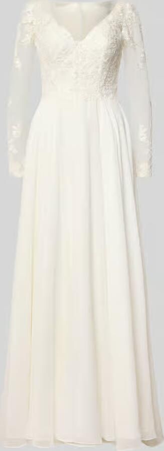 LUXUAR FASHION Bruidjurk met stitchings en v-hals - Foto 2