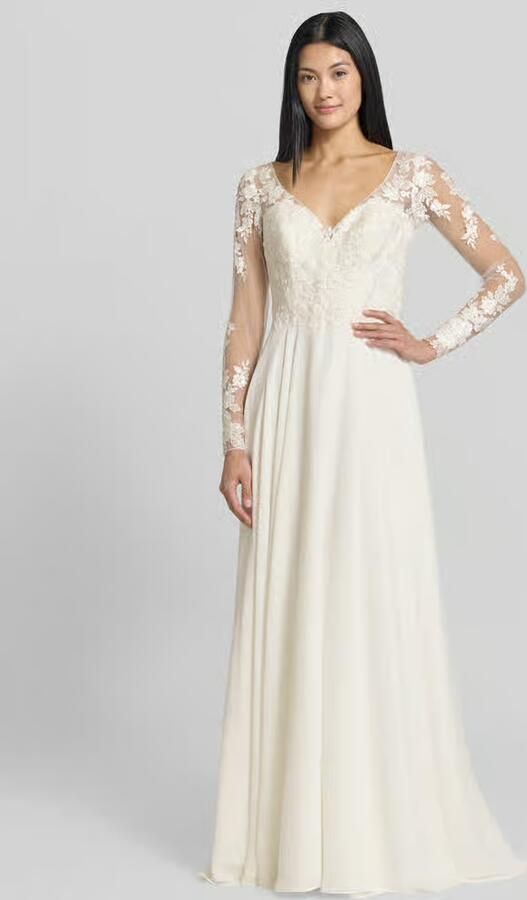 LUXUAR FASHION Bruidjurk met stitchings en v-hals - Foto 3