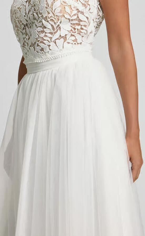LUXUAR FASHION Bruidrok van mesh