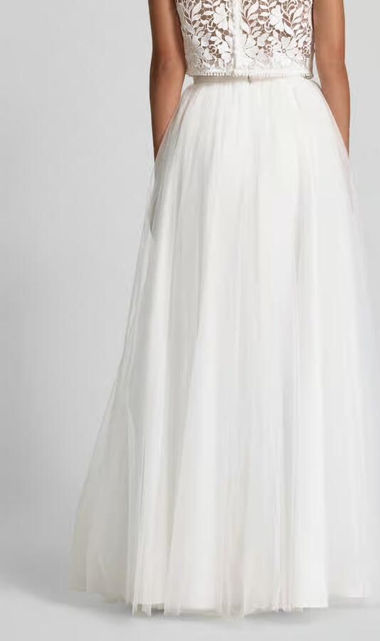 LUXUAR FASHION Bruidrok van mesh