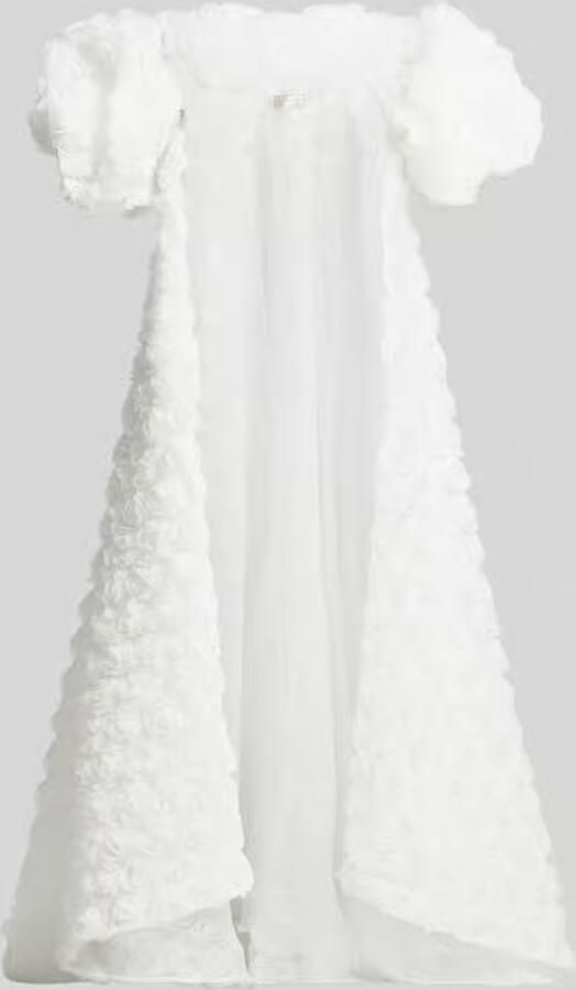 LUXUAR FASHION Bruidscape in maxilengte met florale siergarnering - Foto 3