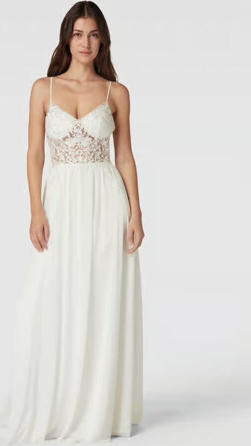 LUXUAR FASHION Bruidsjurk met gebloemd kant - Foto 4