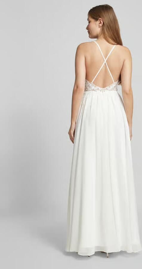 LUXUAR FASHION Bruidsjurk met gebloemd kant - Foto 4