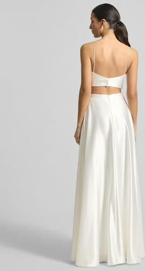LUXUAR FASHION Bruidsjurk van satijn met ritssluiting - Foto 4
