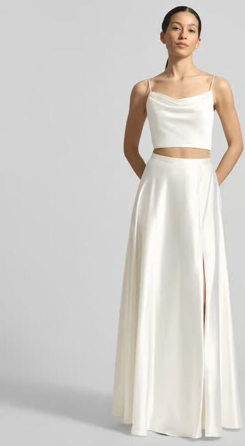 LUXUAR FASHION Bruidsjurk van satijn met ritssluiting - Foto 3
