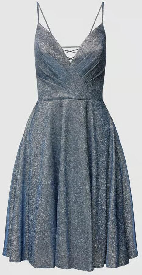 LUXUAR FASHION Cocktailjurk met effectgaren - Foto 2