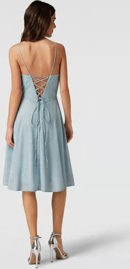 LUXUAR FASHION Cocktailjurk met effectgaren - Foto 3
