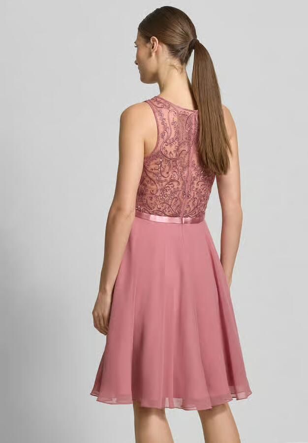 LUXUAR FASHION Cocktailjurk met strass-steentjes - Foto 6