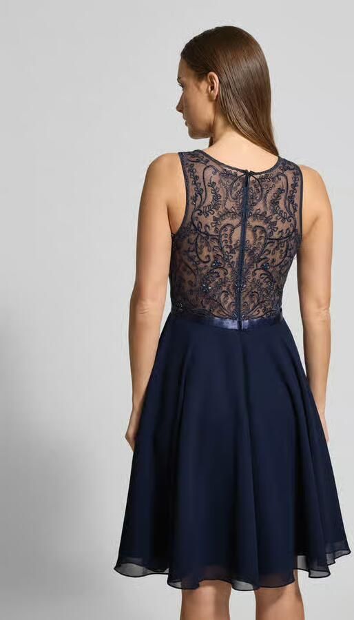 LUXUAR FASHION Cocktailjurk met strass-steentjes