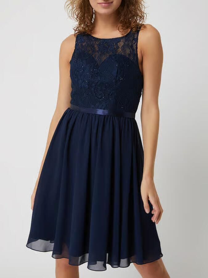 LUXUAR FASHION Cocktailjurk met strass-steentjes