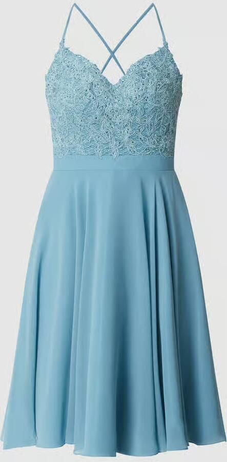 LUXUAR FASHION Cocktailjurk van kant en chiffon - Foto 2