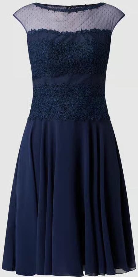 LUXUAR FASHION Cocktailjurk van mesh en chiffon - Foto 3