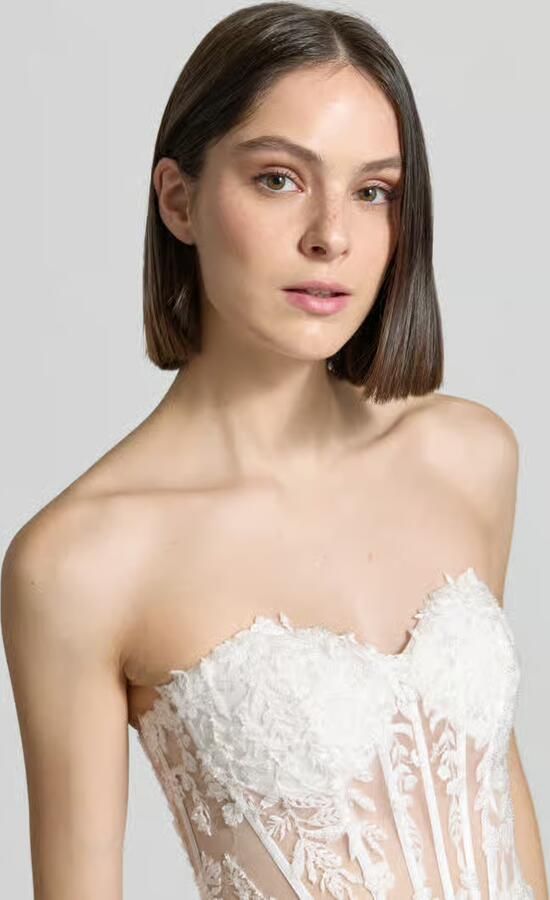 LUXUAR FASHION corsetjurk in off-shoulder-look