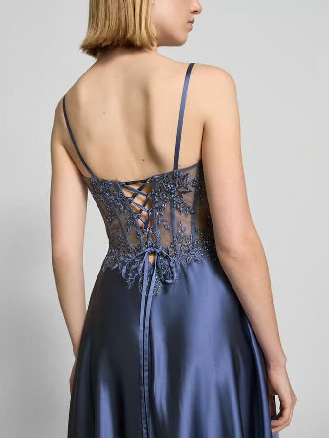 LUXUAR FASHION corsetjurk met vetersluiting aan de achterkant