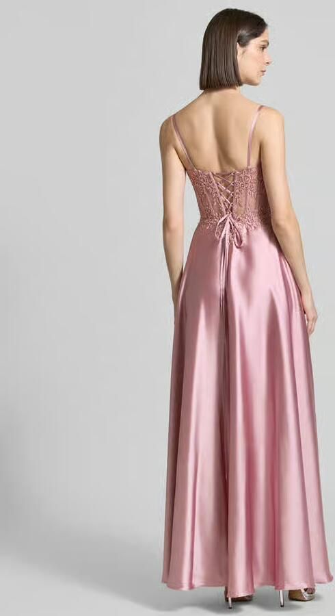 LUXUAR FASHION corsetjurk met vetersluiting aan de achterkant