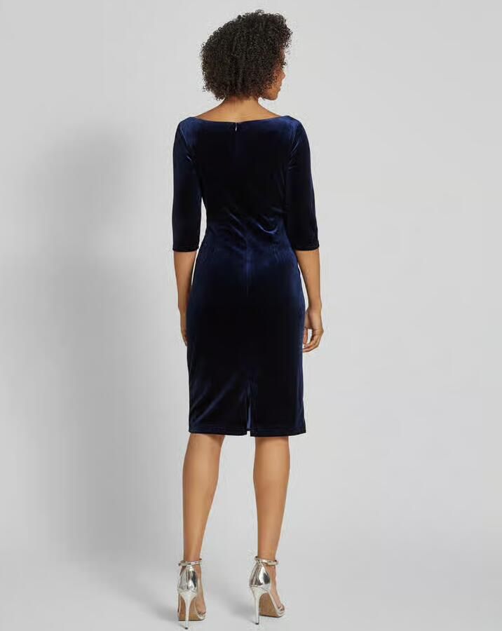 LUXUAR FASHION Knielange cocktailjurk met plooien