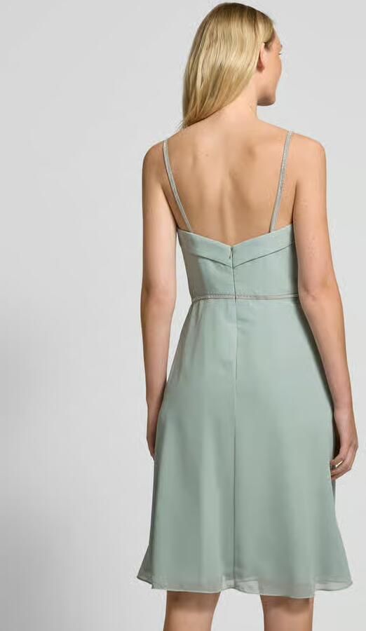 LUXUAR FASHION Knielange cocktailjurk met strass-steentjes - Foto 3