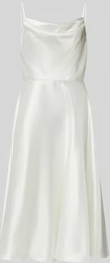 LUXUAR FASHION Knielange trouwjurk met cascadehals - Foto 6