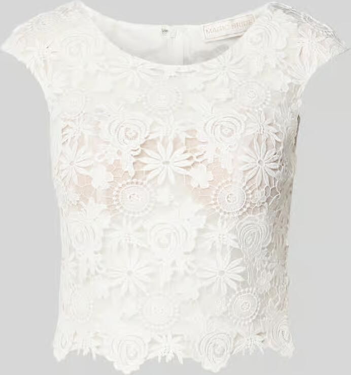 LUXUAR FASHION Kort bovendeel met kant met ronde hals - Foto 2