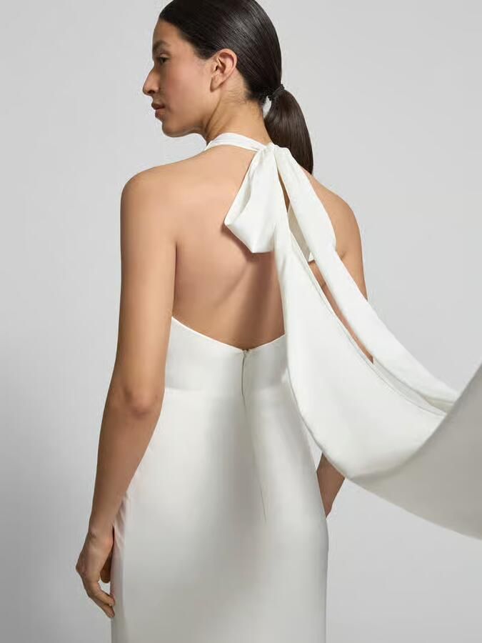 LUXUAR FASHION maxi-jurk met kralen en V-hals