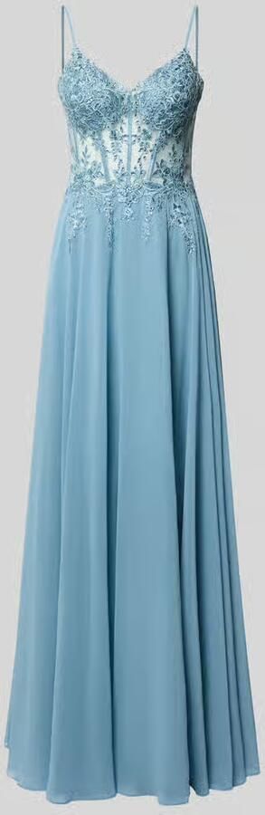 LUXUAR FASHION maxi-jurk met stitchings en met siersteentjes - Foto 2