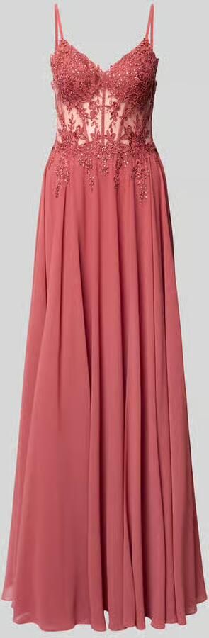 LUXUAR FASHION maxi-jurk met stitchings en met siersteentjes - Foto 2