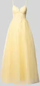 LUXUAR FASHION maxi-jurk met tule met vetersluiting aan de achterkant - Foto 1