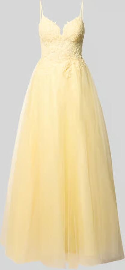 LUXUAR FASHION maxi-jurk met tule met vetersluiting aan de achterkant - Foto 2