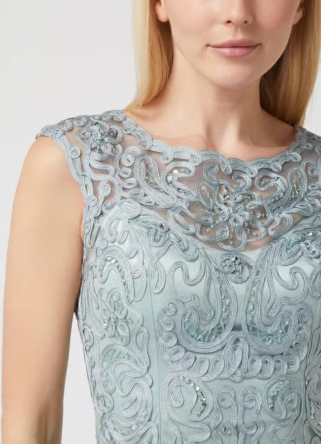 LUXUAR FASHION Nauwsluitende cocktailjurk met borduursels