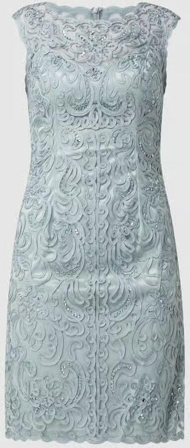 LUXUAR FASHION Nauwsluitende cocktailjurk met borduursels - Foto 2